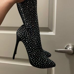 Sparkling Sock Boot Heels